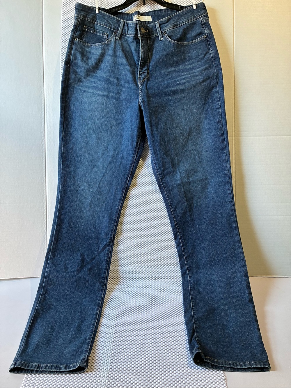 Women's Dark Blue Flare Jeans - Classic Wide Leg